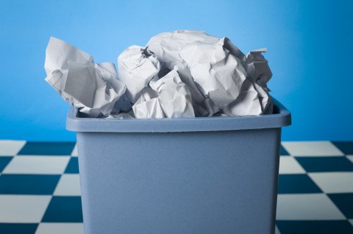 Residents sorting their waste for recycling